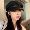 Winter Beret Octagonal Hat Children's British Leather Versatile Painter Hat Dome Retro Beret Shows Small Face
