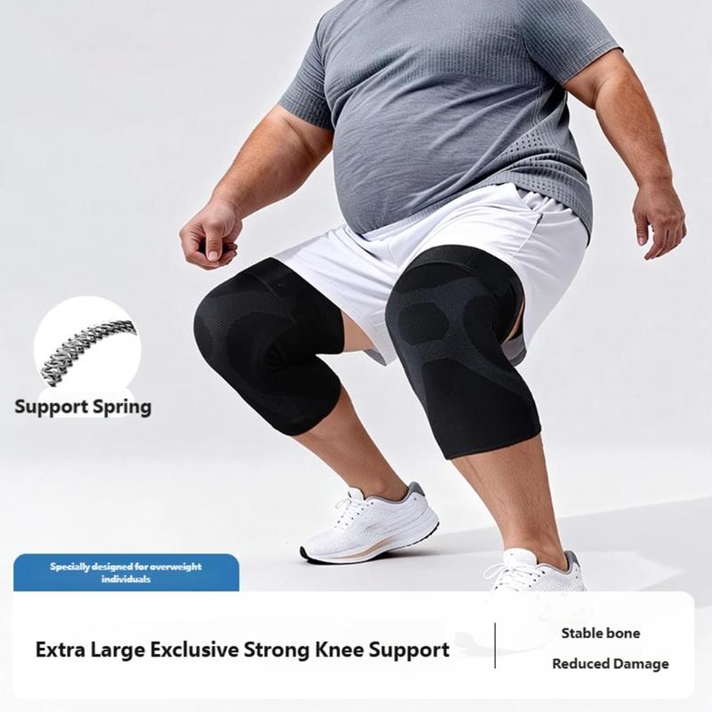 Knee Support Brace With Cushions Pad &Elasticity Straps Systems Ideal For Heavy Weight Users During Sports Activities