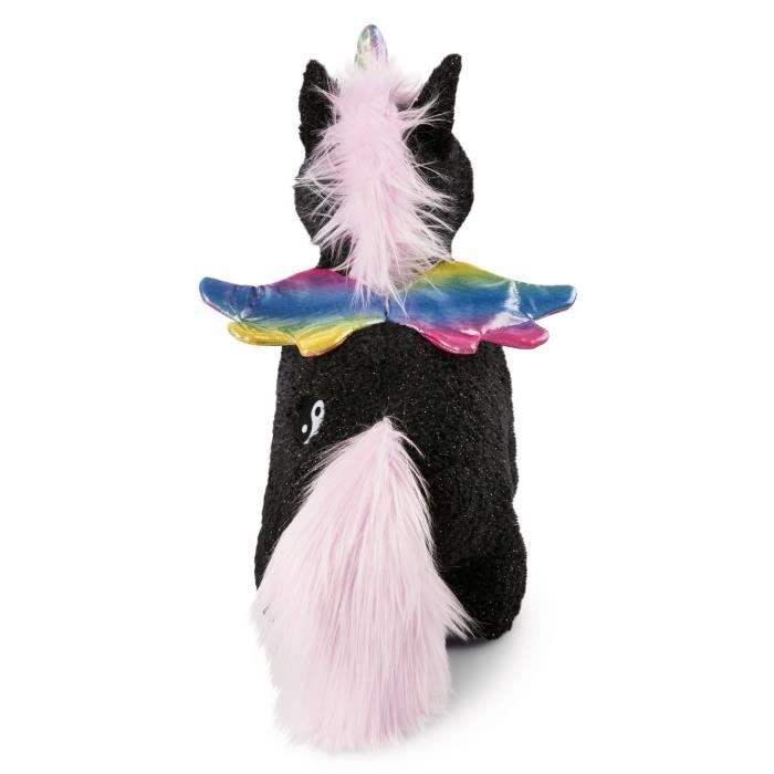 Peluche - NICI - Unicorn Yin - Noir - 25 X 22 Cm - Douceur Et Couleurs Vives