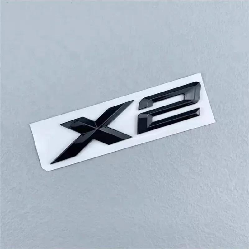 3D ABS Black Chrome Car Letters Rear Trunk Emblem Badge X1 X2 X3 X4 X5 X6 X7 Logo