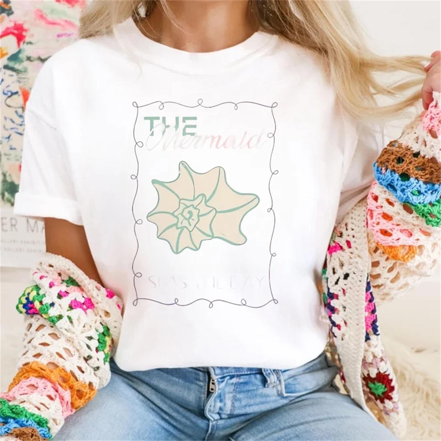 

Vacation Fashion Women s Printed Pattern Summer Women s Regular Versatile T-Shirt Harajuku Street Style Clothing Beach T-Shirt XXXXXL білий
