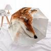 1pc Winter Fox One Umbrella  a Plastic Hle, Compact  Stylish, with a Vibrant Cartoon Pattern, Perfect  Home, Travel