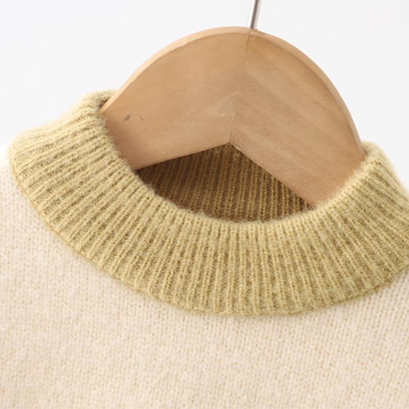 Dětské Oblečení Svetr pro Miminko Zimní Sametový Zesílený Chlapeček Pletený Dlouhý Rukáv Top Svetry