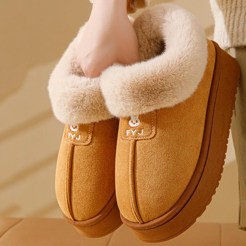 Fashion Fluffy Fur Platform Snow Boots Women 2025 Thicken Plush Warm Cotton Padded Shoes Woman Thick Sole Non Slip Winter Boots Ladies