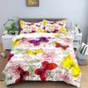 Comforter 3D Butterfly Flowers Luxury Home Bedding Set 3 Piece Set With 2 S Zipper Family Colleague Christmas Gift