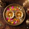 Brass Akhand Diya/Oil Lamp for Pooja, Mandir and Home Decoration (L-6.985 CM) 2pcs