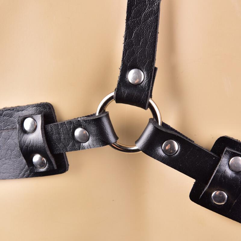 Punk Men Leather Harness Body Chest Bondage Belt Black Cosplay Erotic Belts