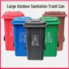 USAN HOME Outdoor 240L Waste Bin with Wheels
