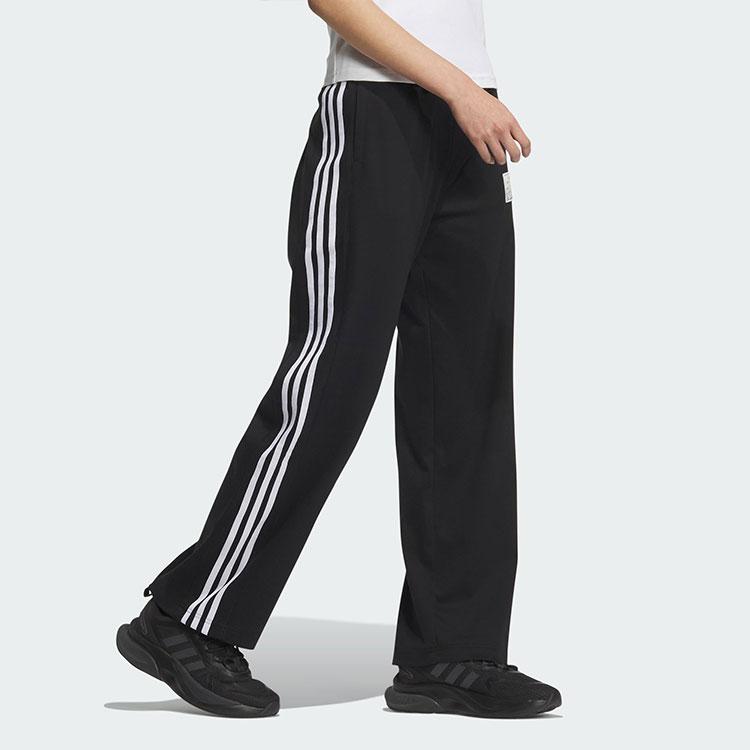 Adidas Graphic Knit Joggers With Stripe And Cartoon Print Women Bottoms Black JN6658