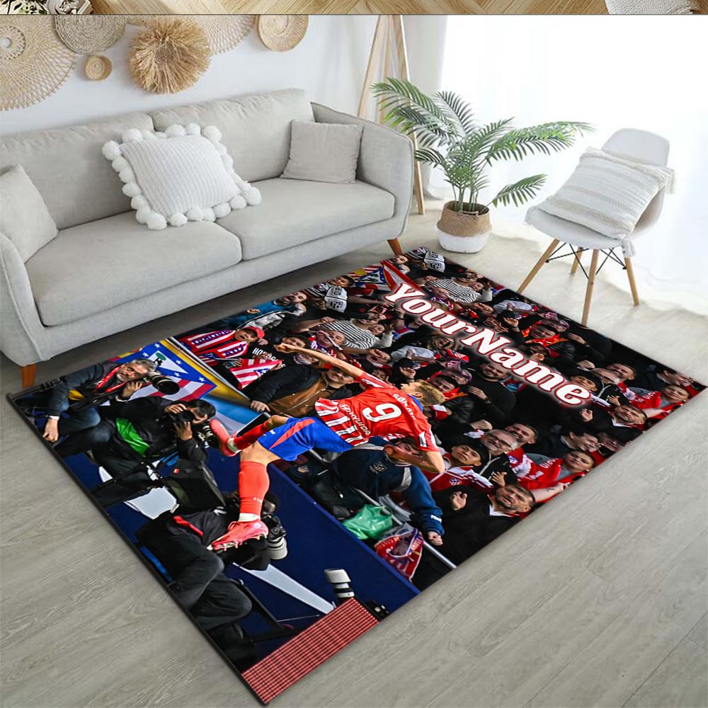 Atletico Madrid Customize Your Name Floor Rug Office Rug Suitable for Dormitory Hallway Entryway Decorate room Anti-slip Rug Office home decor