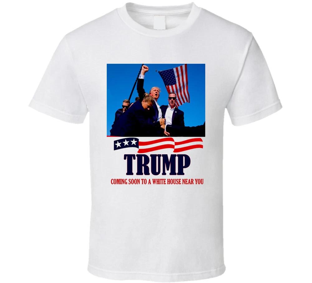 Trump Coming Soon To A White House Near You Fight Republican T Shirt 4XL