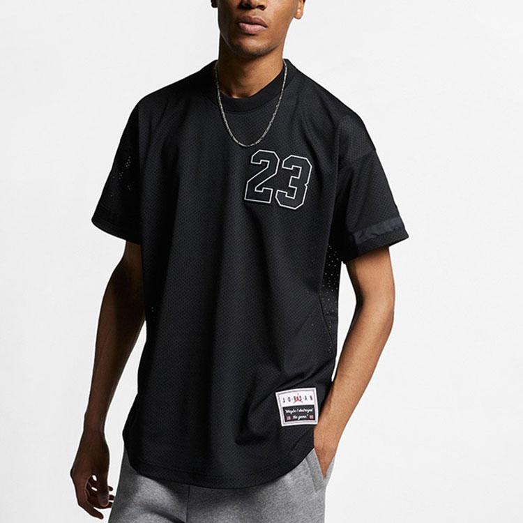 Jordan Crew Neck Basketball Jersey T-Shirt Men Tops Black AO2827-010