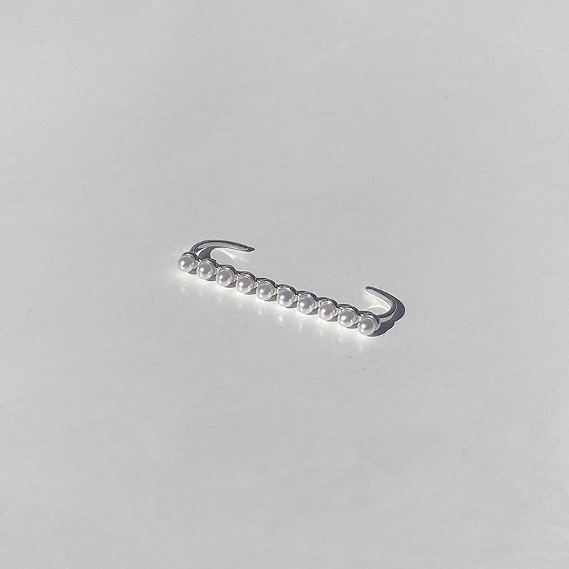 S925 Sterlingsilber Ohrclip ohne Ohrloch Damen Perle Diamant schlichtes Nischendesign Mode Internet-Berühmtheit Ohrringe Tide