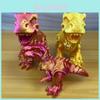 Jucărie Dinosaur T Rex Imprimat 3D Copii Creativ Multicolor Articulat Model de Expoziție Pentru Copii