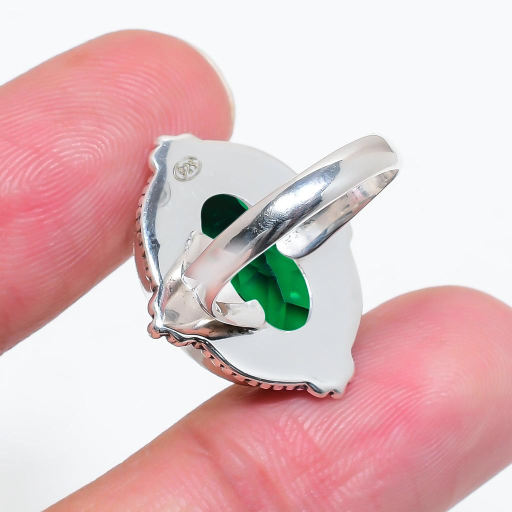 Chrome Diopside 925 Sterling Silver Ring V6441, Green Ring, Oval Ring, Valentin's Day Gift, Gift For Her, Birthday Gift, Handmade Jewelry, Silver Jewe