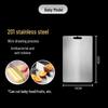 Stainless Steel Double-Sided Antibacterial Cutting Board with Rolling Pin Function - Mold-Proof, Food-Grade Chopping Block for Vegetables.