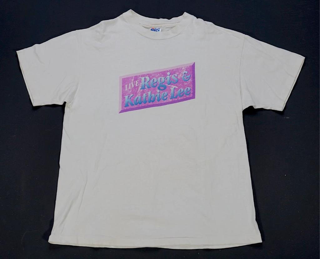 Rare Vintage Regis Philbin & Kathie Lee Gifford Live T Shirt 80s 90s White SZ L