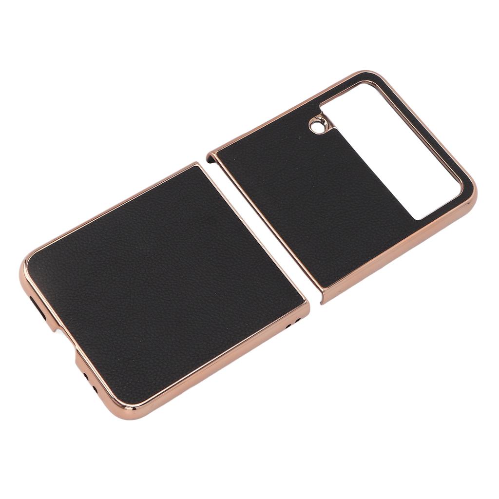 Folding Screen Phone Case Shockproof Leather Cellphone Protective Shell for Galaxy Z Flip4