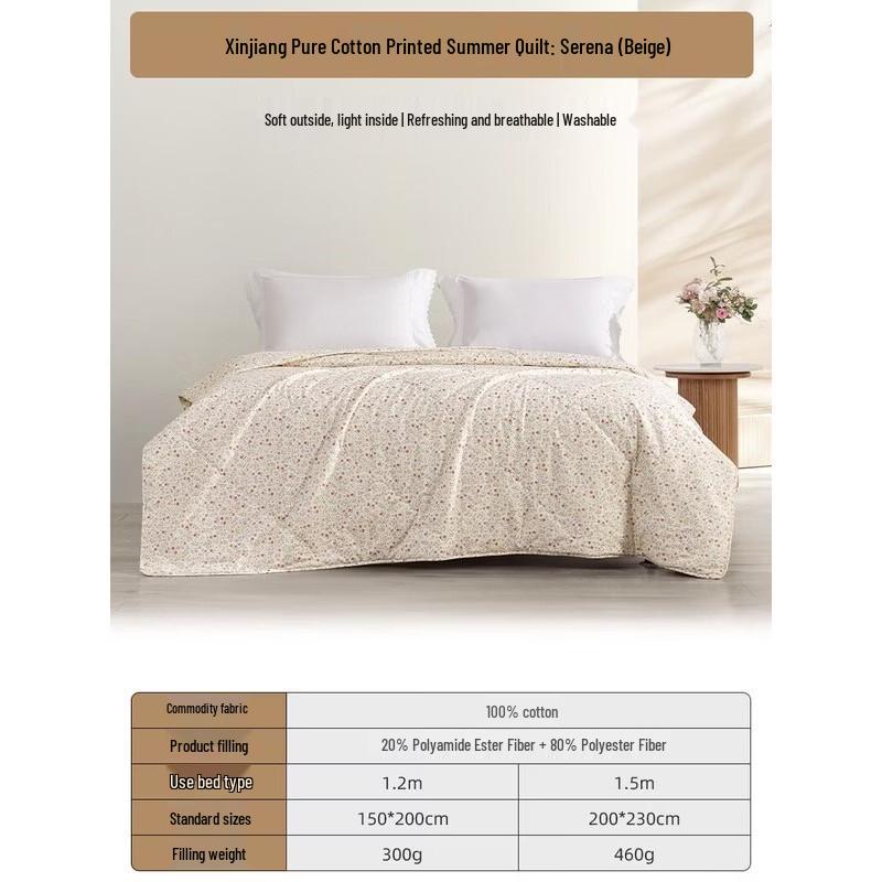 Mengjie Selina Printed Pure Cotton Summer Quilt