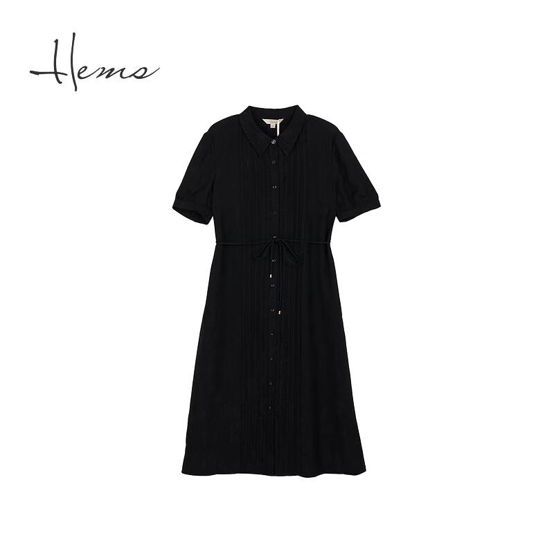 

Heirms Women s Mid-Length Short Sleeve Silk Shirt Dress L