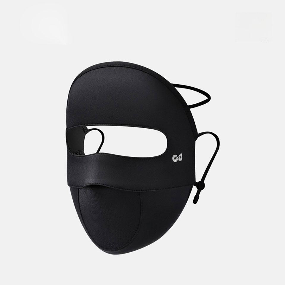 Gobygo 1Pcs Full Face Sunscreen Mask Breathable Uv Protection Ice Silk Cool Feeling Veil Outdoor Forehead Eye Protection Unisex