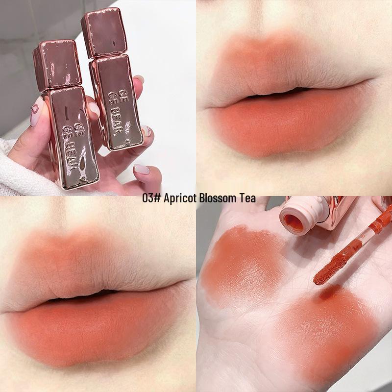 GegeBear Velvet Mist Matte Lip Mud in Pink Tender: High-Pigment, Plumping, and Long-Lasting Matte Lip Gloss for Spring/Summer.