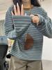 Women's Autumn Loose Fit Striped Knit Long Sleeve T-Shirt | Versatile Layering Top
