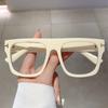 Simple Retro Thick Frame Square Anti-Blue Light Flat Glasses Trendy Unique Glasses Frame