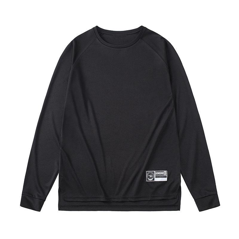 

Мужская быстросохнущая тренировочная футболка с длинным рукавом для баскетбола L чёрный