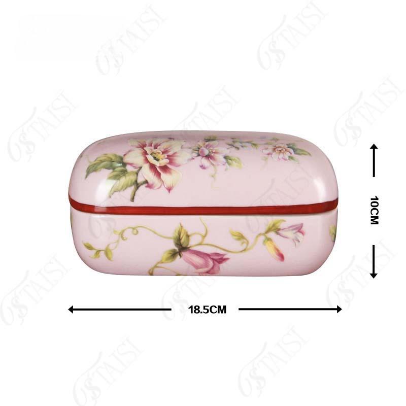 Retro pojemniki do przechowywania w stylu chińskim Pudełko na biżuterię Zbiornik do przechowywania Ręcznie robiony porcelanowy garnek Niebiesko-biały porcelanowy wazon Pojemnik