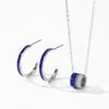 S925 Sterling Silver Elegant Clavicle Chain & Epoxy Stud Earrings Set - Versatile Fashion Jewelry