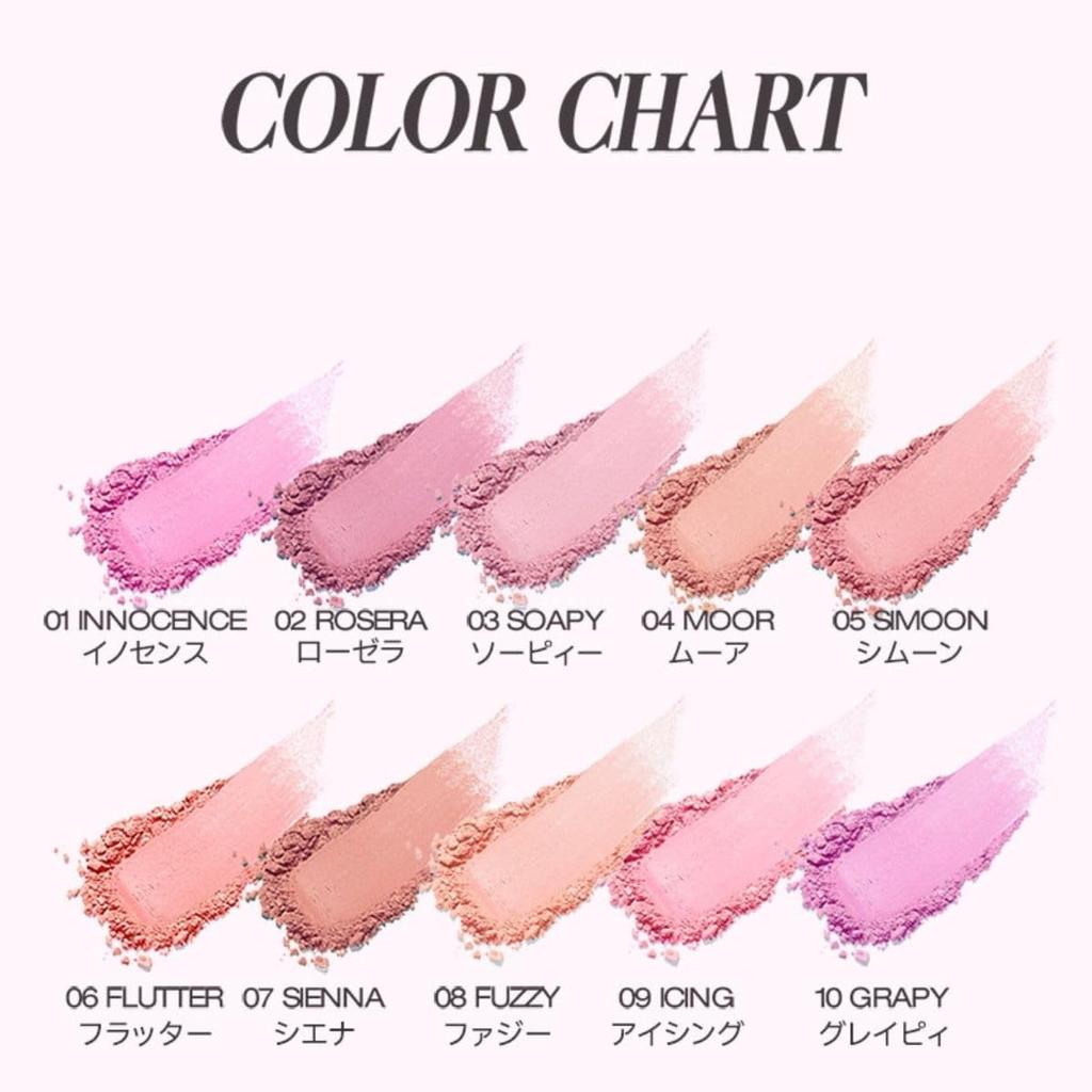 HOLIKA HOLIKA My Fave Infusing Blush Blissful mineral pore brush pink smooth skin (08 Fuzzy) - glow, powder, coverage, included, color, lustrous,