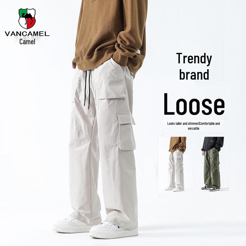 

VANCAMEL Men s Autumn/Winter Loose Fit Straight Leg Casual Pants S