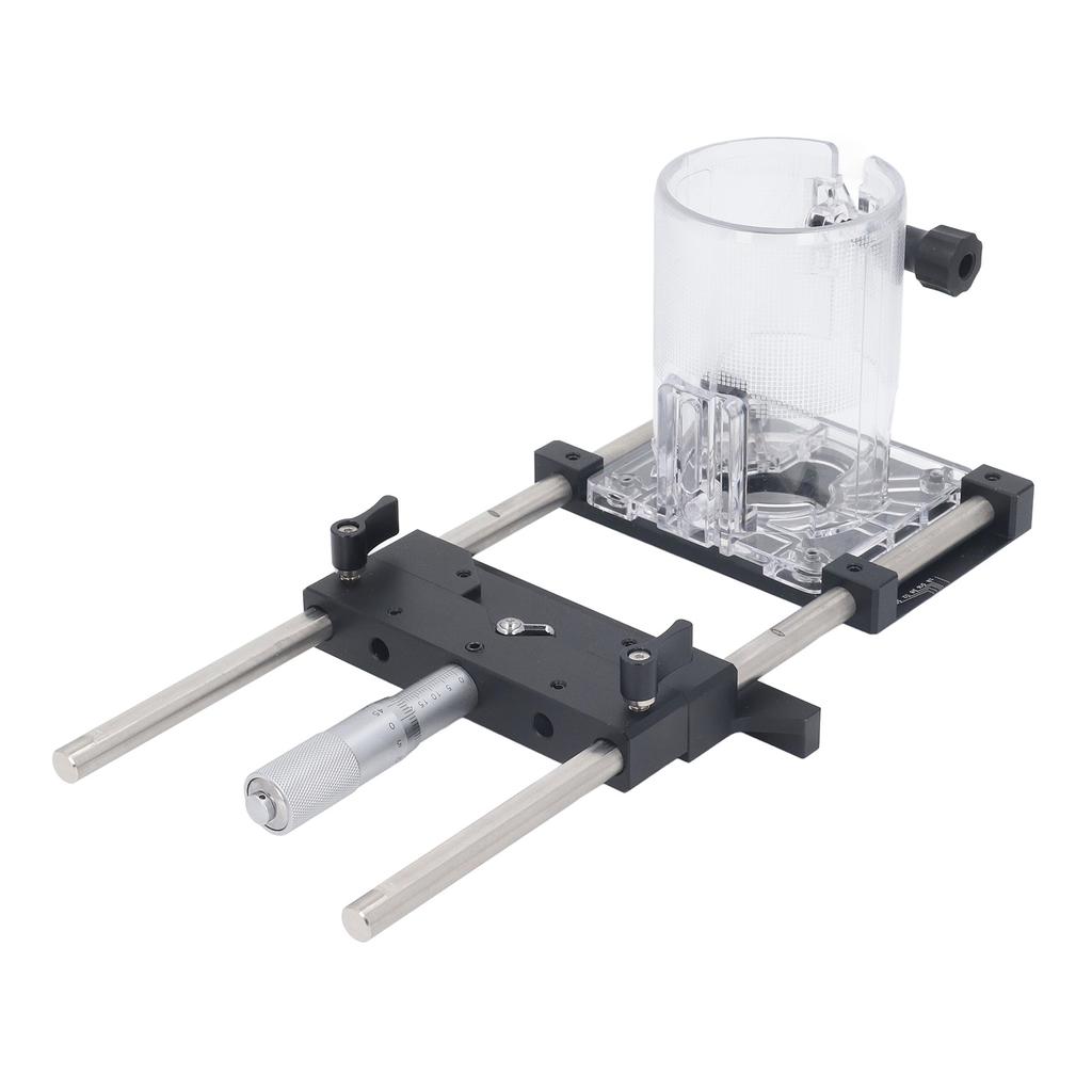 Jig de frezare cu caneluri din aliaj de aluminiu, precizie de 0,01 mm, gamă de 0 până la 18 mm, jig de frezare cu 65 mm pentru prelucrarea lemnului