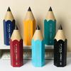 Pencil Shape Pen Holder Creative Desktop With Cover Dustproof Stationery Storage Pen Box Storage Bucket Makeup Brush Holder