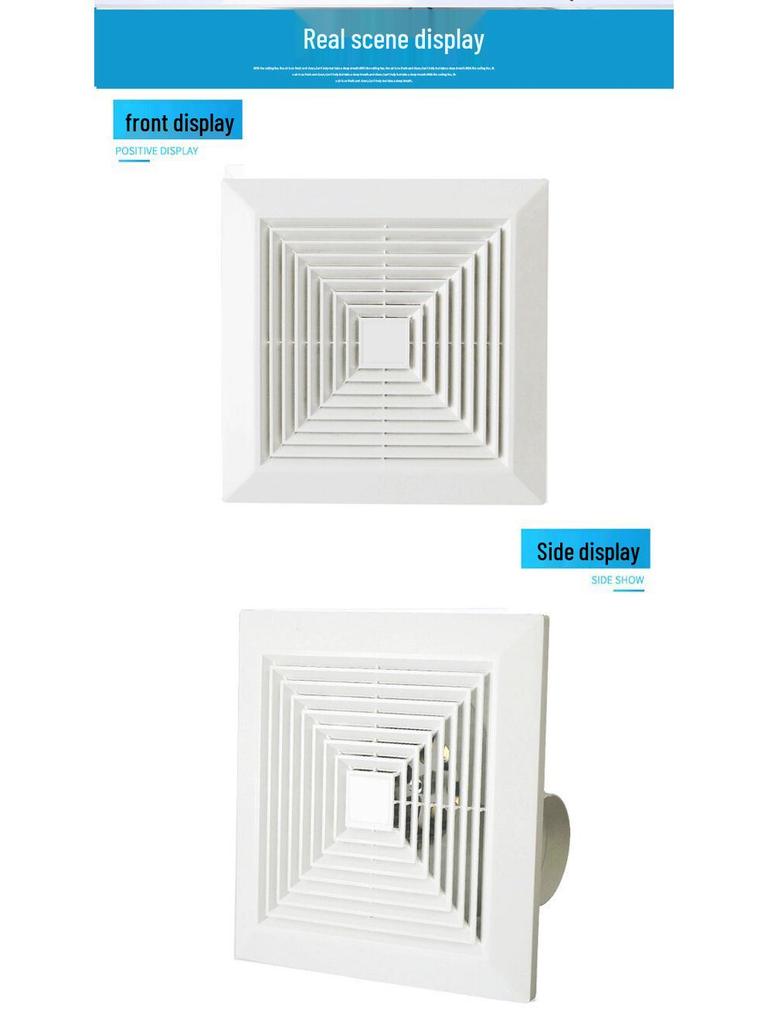 60x60 Integrated Ceiling Exhaust Fan with Plasterboard Ventilation for 30x30 Wooden Ceiling Openings