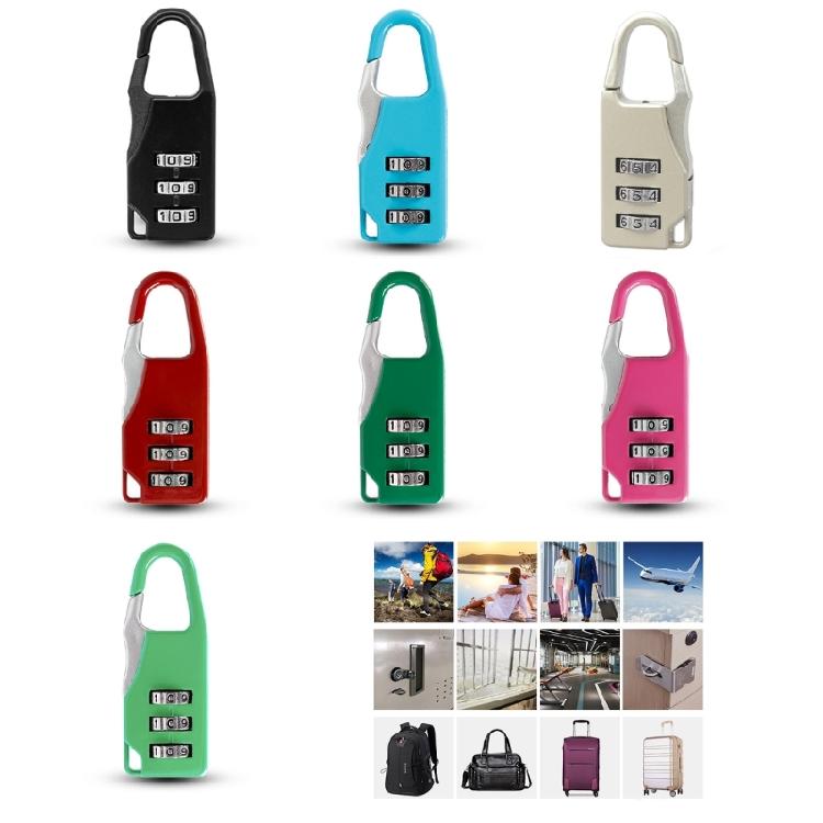 3 Digit Combination Padlock Mini Lock for School Gym Home Tool Box and Storage