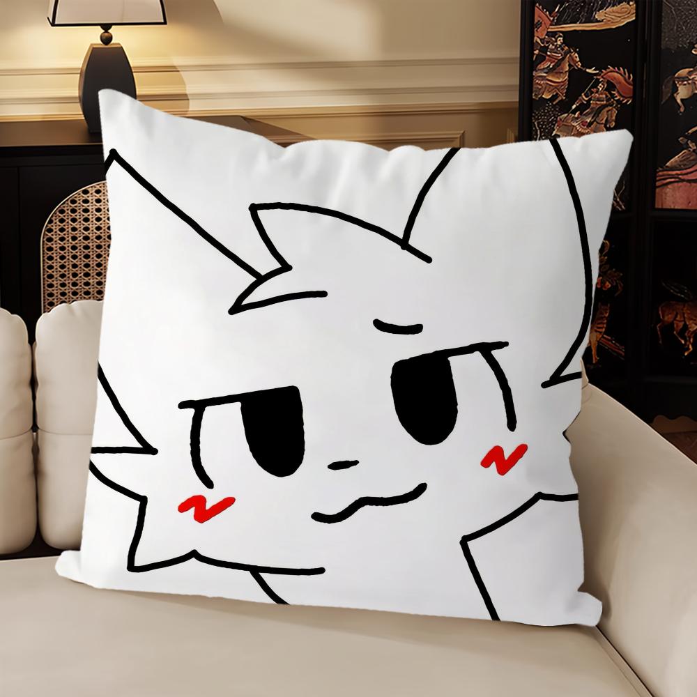 Boykisser Silly Cat Cute Pillow Case Sofa Living Room Bedroom Headboard Backrest Cushion Square Cushion Nap Time