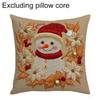 1/4pcs Cushion Cover New Year 2026 Linen Pillow Cases 45*45CM Pillowcase Single-Sided Excludes Inserts 2D Christmas Xmas Gifts