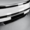 For Kia EV9 4 PCS Auto Carbon Fiber Piano Black Exterior Front Bumper Mesh Decorative Stripes Mouldings LHD RHD