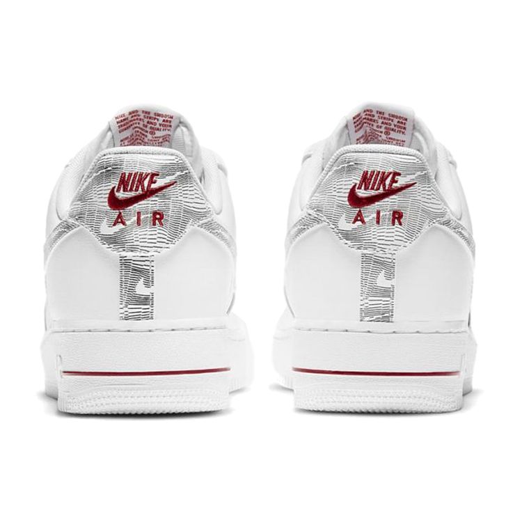 Nike Air Force 1 Low Topography Pack - White University Red Men Sneakers Black DH3941-100