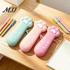 Silicone Organizer Case Cat Paw Pencil Case, Large Capacity Stationery Bag, Students School Supplies Storage Pouch with Zipper Zippered Pen
