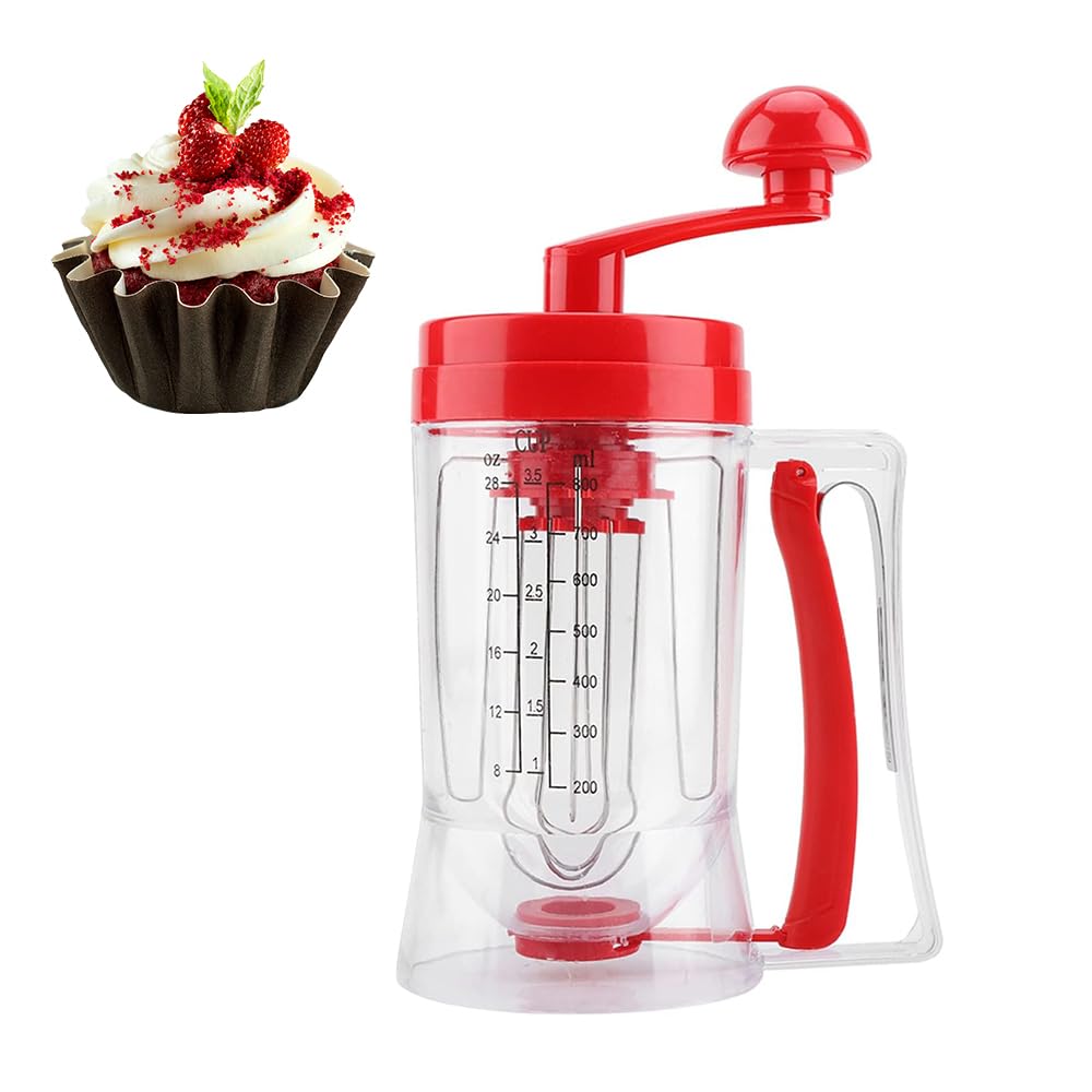 

Ручной миксер для теста, сепаратор для теста, дозатор с мерной чашкой для выпечки кексов, кухонные инструменты для выпечки тортов, вафель, кексов, (Стиль1)