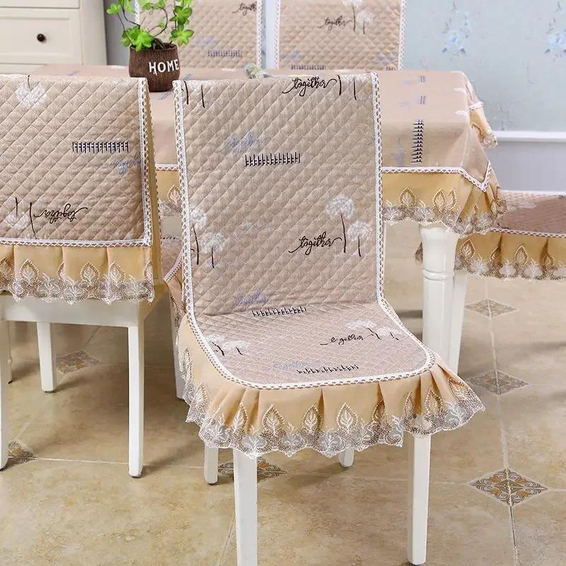 Δαντελένια πλάτη καρέκλας Γραφείο και κάλυμμα καρέκλας Αρχική Ορθογώνιο τραπεζομάντιλο Τέχνη Τραπεζομάντιλο Καρέκλα τραπεζαρίας Ενσωματωμένο μαξιλάρι