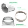 AC Interface Round Exhaust Pipe Interface, Duct Flange Pipe Connector with 5.91 Inch Conduit for Portable   Conditioner,
