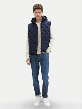 Winter Jacket Tom Tailor Hybrid Vest with Hood (1041313) Sky Captain Blue