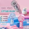 Cute Kawaii Pet Mini Fan Portable Handheld Desk Fan Transparent Cat Dog Pocket USB Rechargeable Cooling Fan for Girls Gift