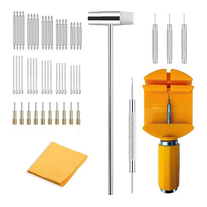 Watch Band Removal and Replacement Tool Set with Hammer and Spring Bar Adjuster