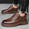 New Casual Fashion Men's Shoes Simple Fashion Business Men's New Leather Shoes Bundle One Pedal Black Leather Shoes Men
