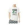 Vans Dinosaur Print Casual Sports Short Sleeve T-Shirt Unisex T-Shirts White VN0A5F3TFS8